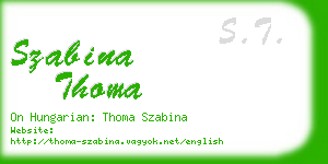 szabina thoma business card